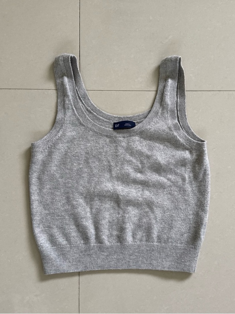 GAP Light Gray Ribbed Knit Tank NWOT